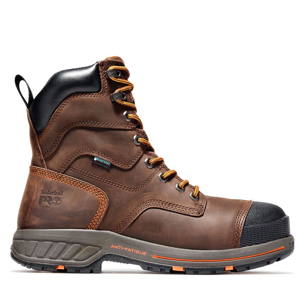Botas de Trabajo Masculino - Timberland Pro® Helix Hd 8" Soft Toe - CUNMO9403 - Marrom/Pretas